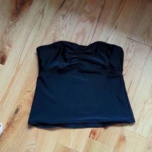 Black Strapless Women's Swim Top